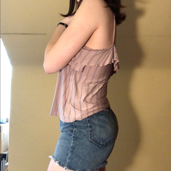 American Eagle pink striped shirt - Picture 4 of 4